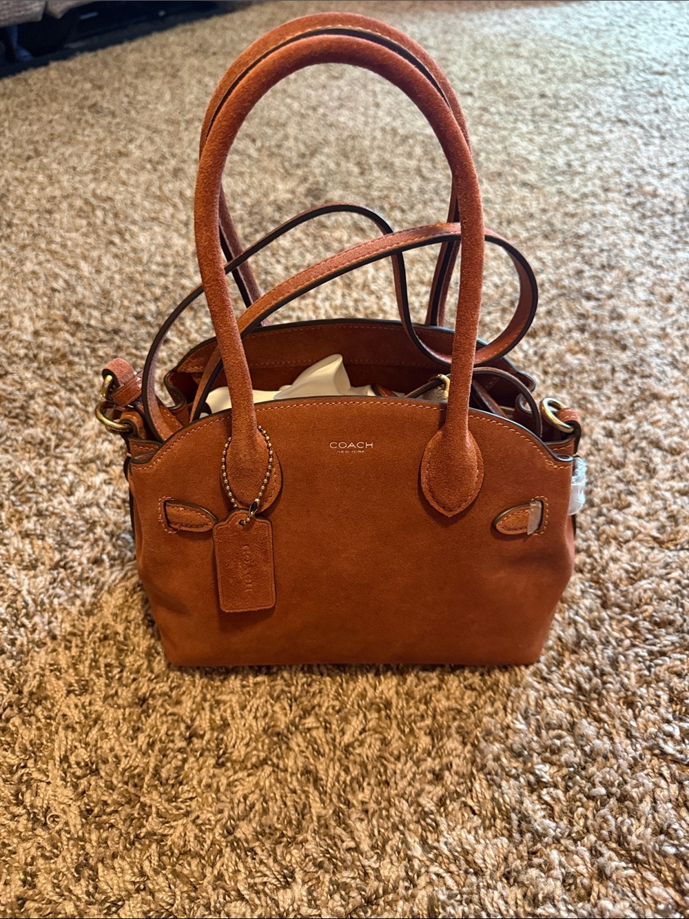 NWT! Coach empire 21 in clay suede